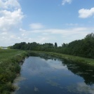 Canal along the river of Danube